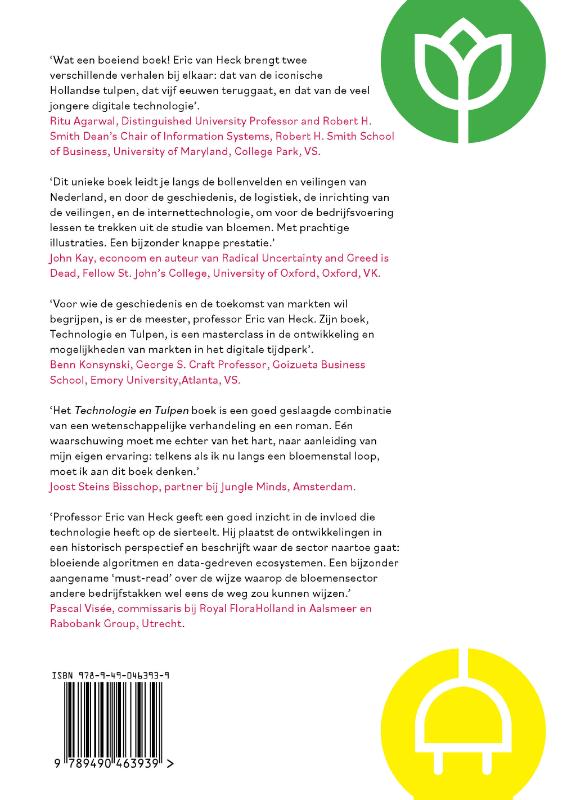 Achterkant van Technologie en Tulpen