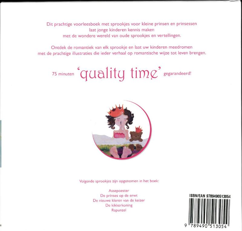 Achterkant van Sprookjesboek voor kleine prinsen en prinsessen