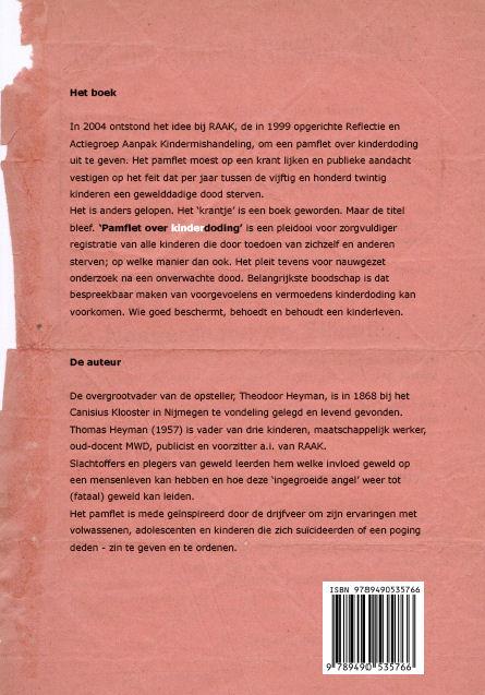 Achterkant van Pamflet over kinderdoding