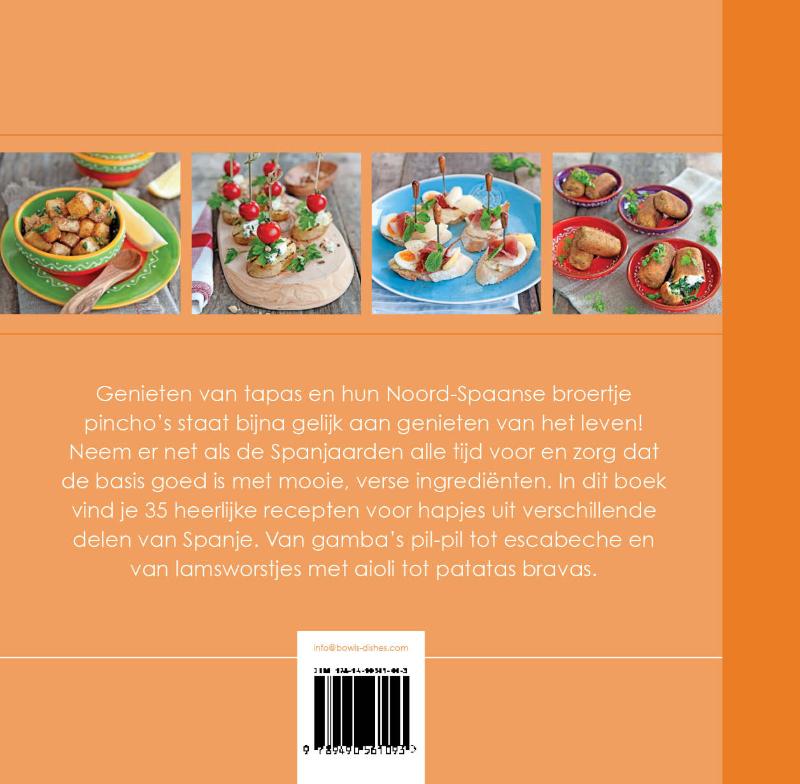 Achterkant van Tapas en pincho's