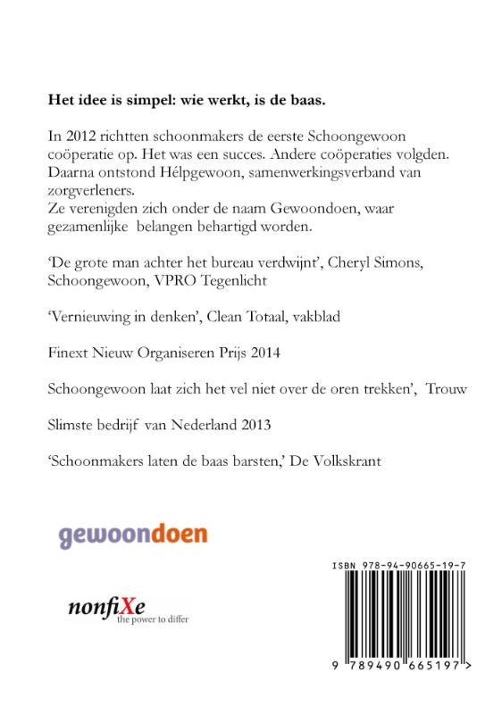 Achterkant van Gewoon doen