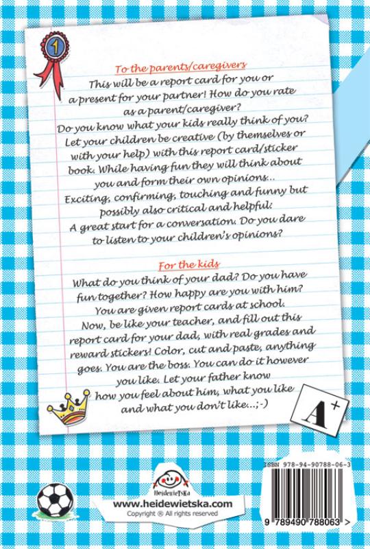 Achterkant van Report Card for Dad