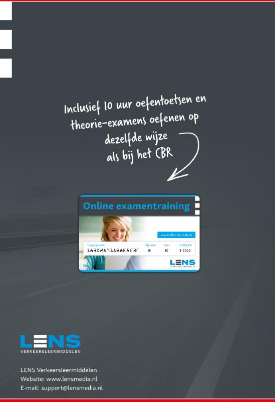 Achterkant van Theorie leren Personenauto