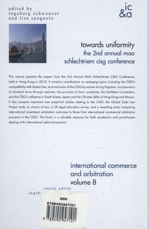 Achterkant van Towards uniformity
