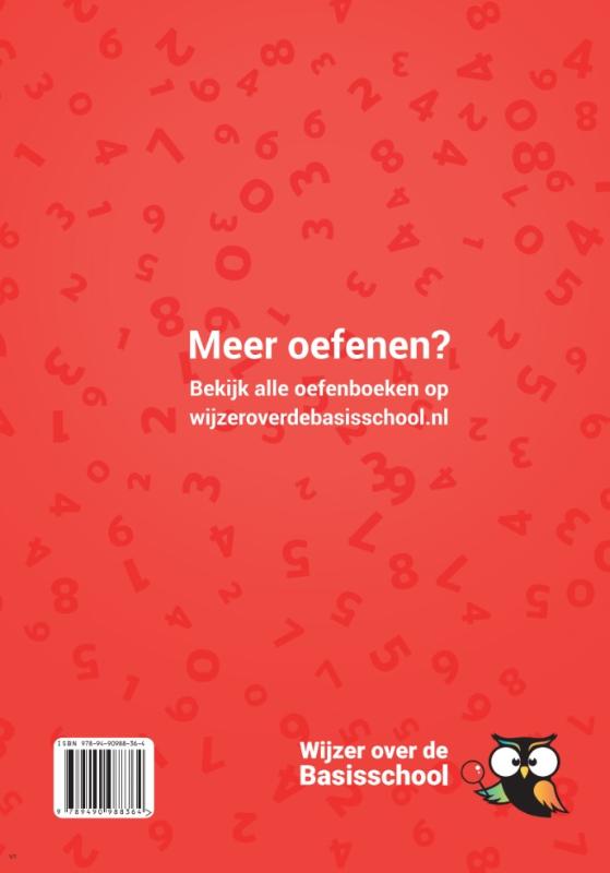 Achterkant van Rekenen Groep 4 Oefenboek - 1e helft schooljaar