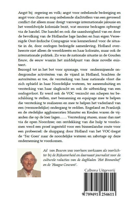 Achterkant van De wonderbaarlijke sluiptocht van het V.O.C. fregat Ter Goes