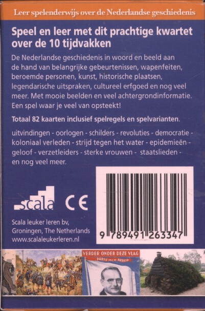 Achterkant van Het geschiedeniskwartet