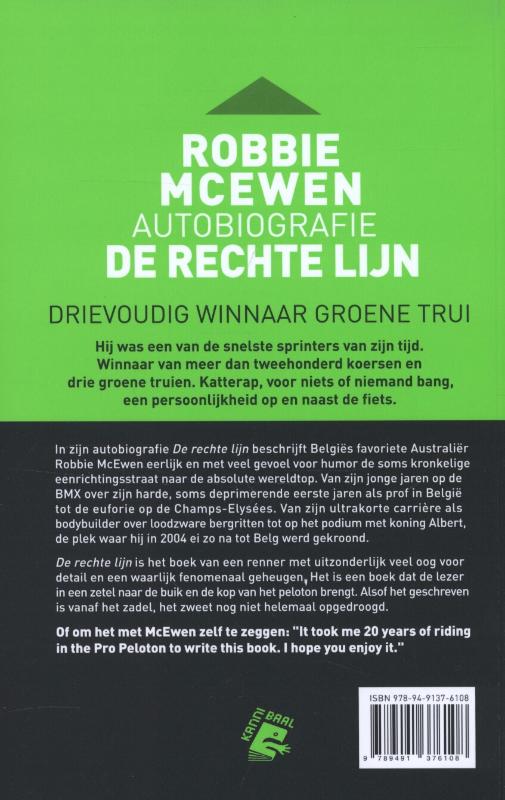 Achterkant van Robbie McEwen de rechte lijn