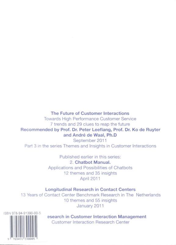 Achterkant van The future of customer interactions