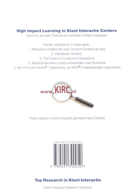 Achterkant van High impact learning