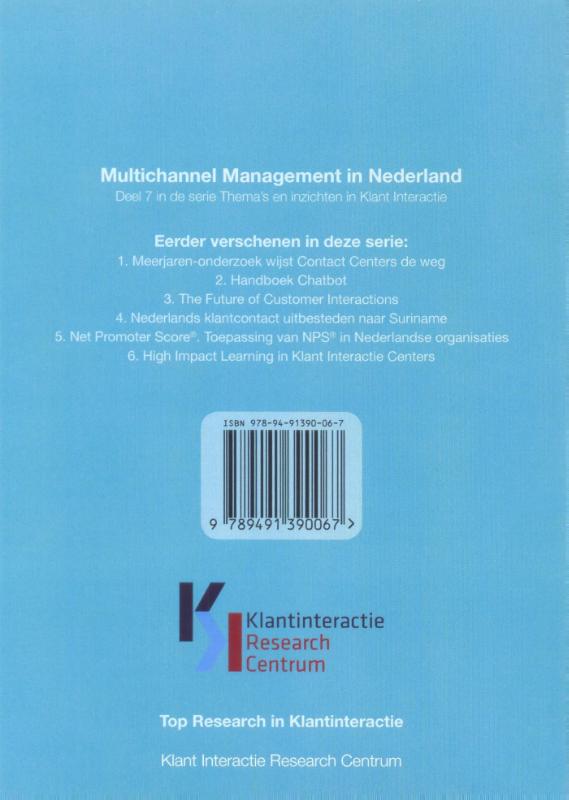 Achterkant van Multichannel management in Nederland