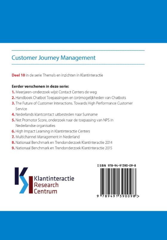 Achterkant van Customer journey management
