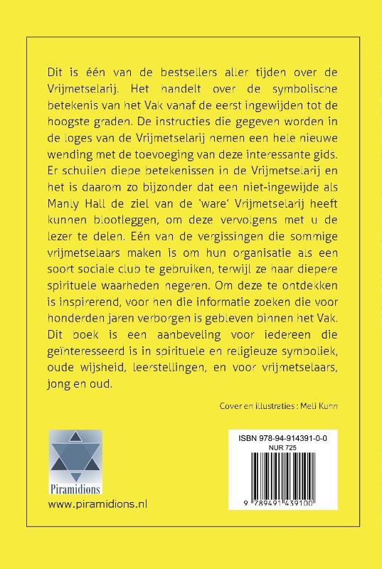 Achterkant van De verloren sleutels van de Vrijmetselarij