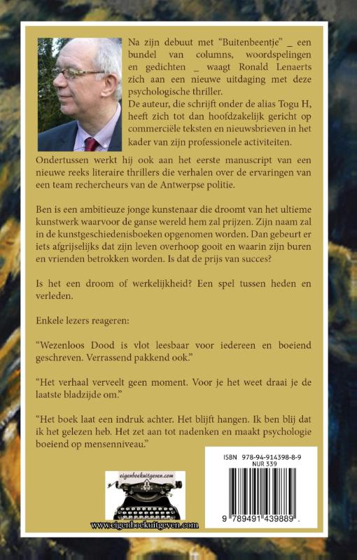 Achterkant van Wezenloos dood