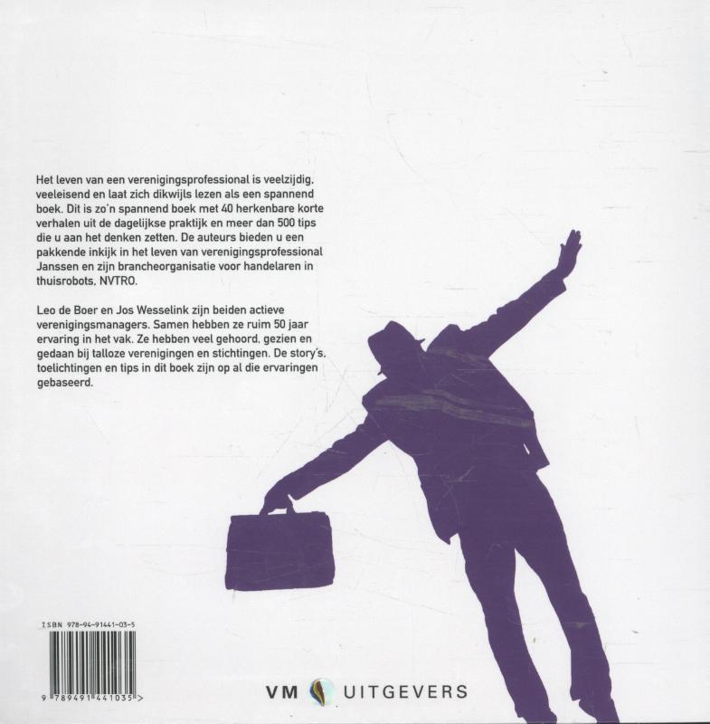 Achterkant van De vereniging de baas