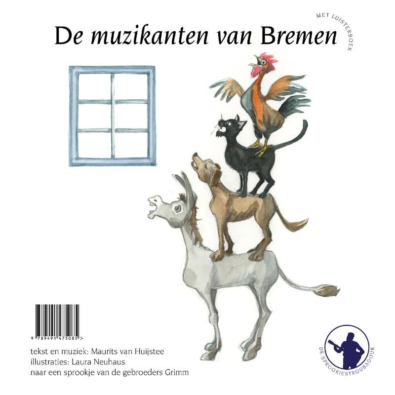 Achterkant van De nieuwe kleren van de keizer ; de muzikanten van Bremen
