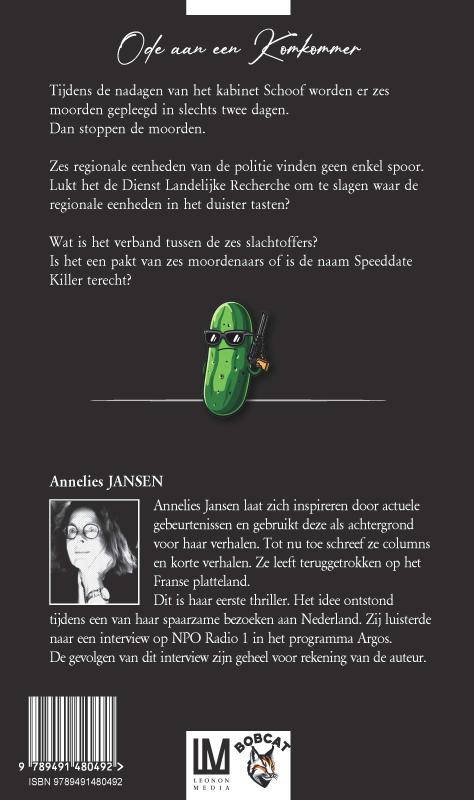 Achterkant van Ode aan een Komkommer