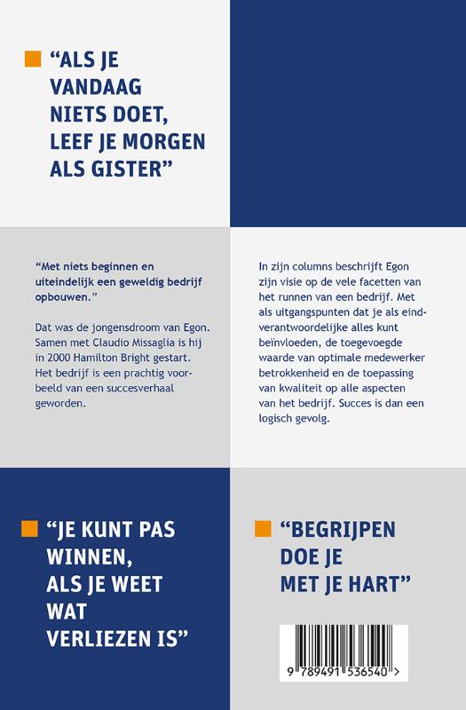 Achterkant van Kwaliteit is geen toeval
