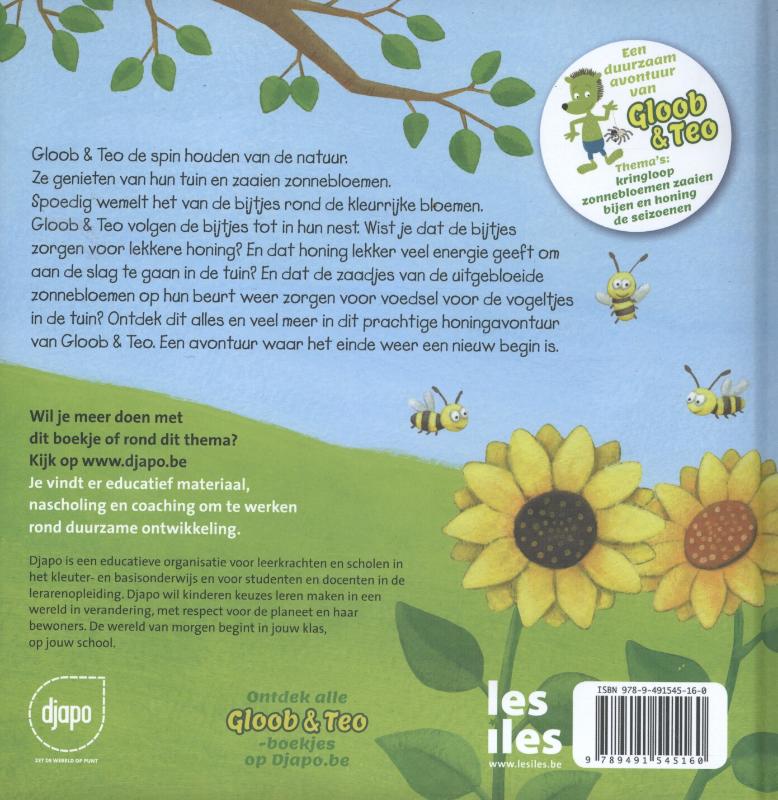 Achterkant van Gloob en Teo en de wondere bijenwereld