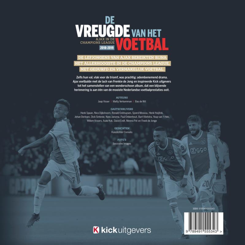Achterkant van De vreugde van het voetbal
