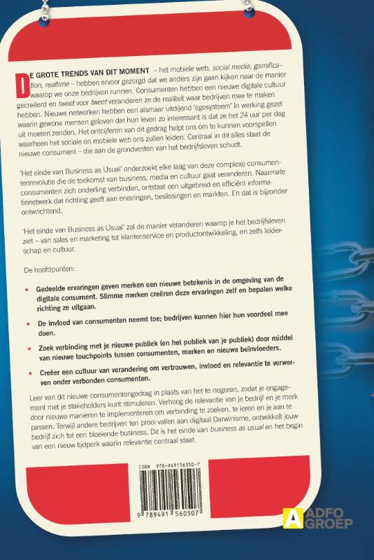 Achterkant van Het einde van business as usual