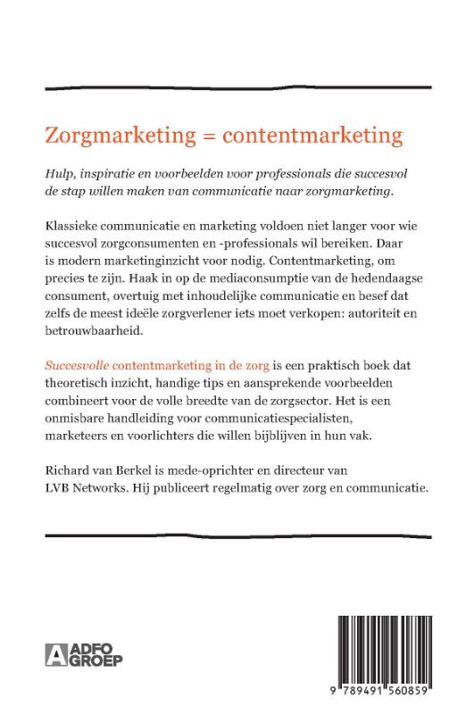 Achterkant van Succesvolle content marketing in de zorg