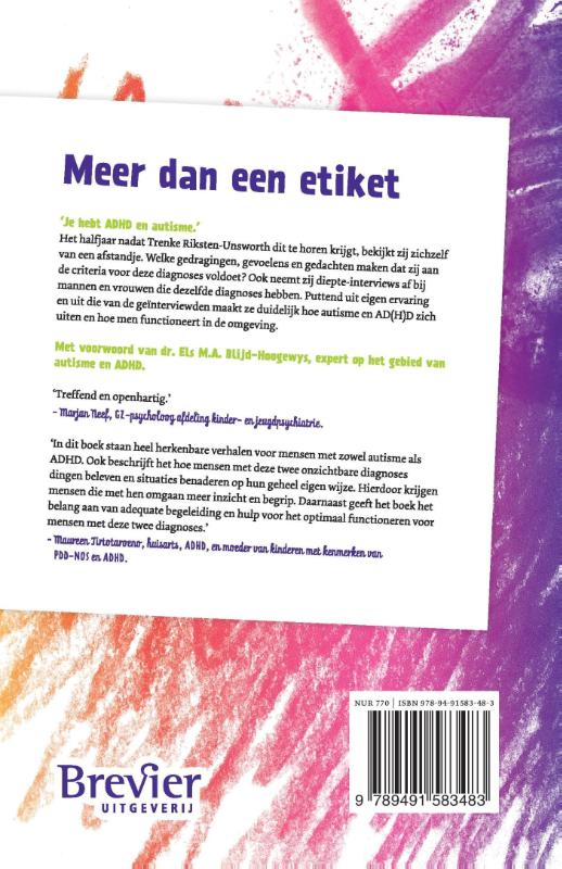 Achterkant van Meer dan een etiket