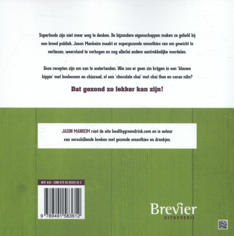 Achterkant van Drink superfood