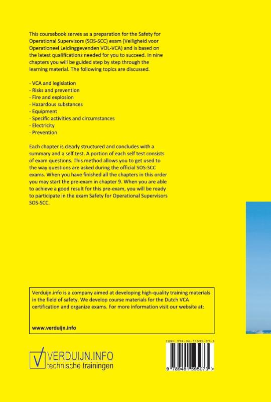 Achterkant van Safety for operational supervisors