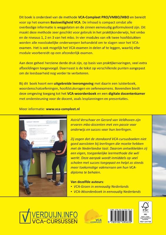 Achterkant van VCA in eenvoudig Nederlands