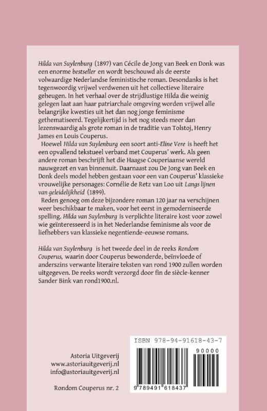 Achterkant van Hilda van Suylenburg