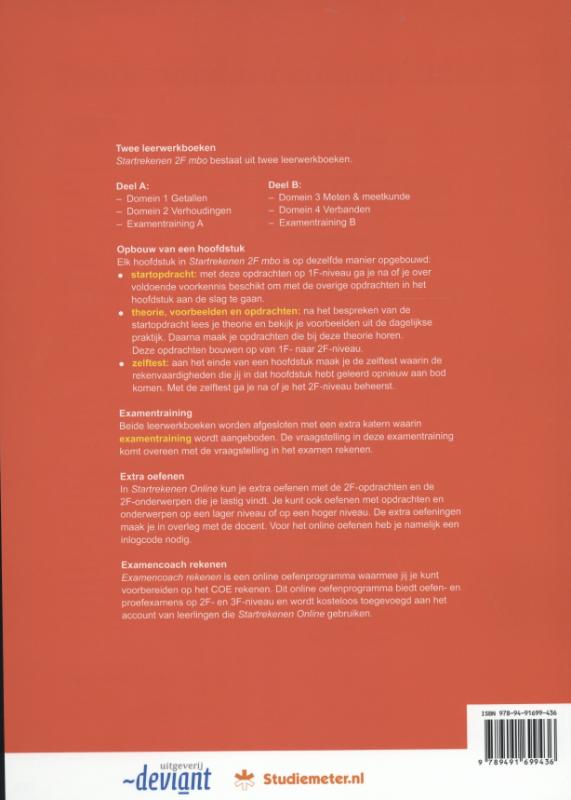 Achterkant van leerwerkboek