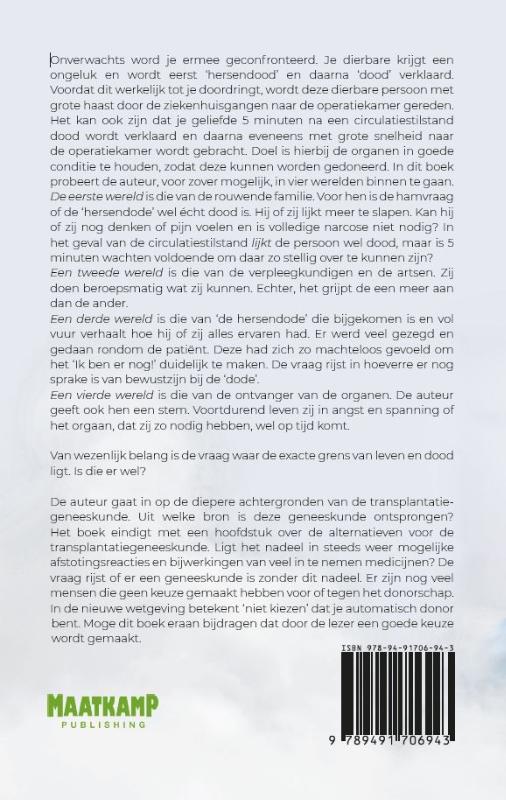 Achterkant van Orgaandonatie