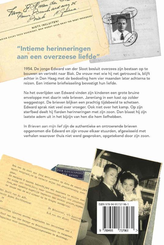 Achterkant van Brieven aan mijn lief
