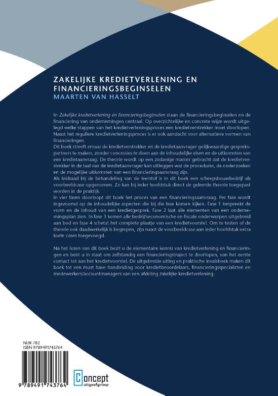 Achterkant van Zakelijke kredietverlening en financieringsbeginselen