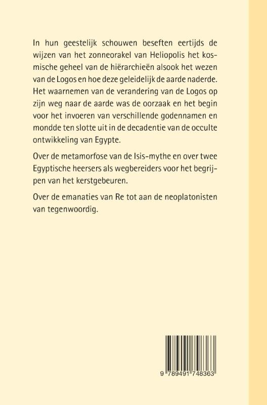 Achterkant van De Kerstgedachte van de Isis-Horus-mythe