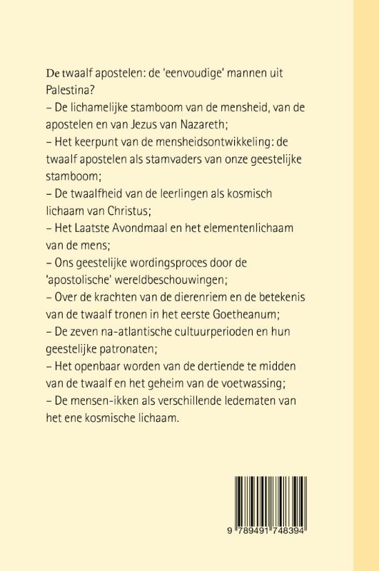 Achterkant van De leerlingen van Christus