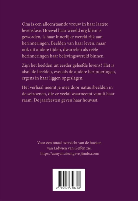 Achterkant van Met de handen in haar schoot