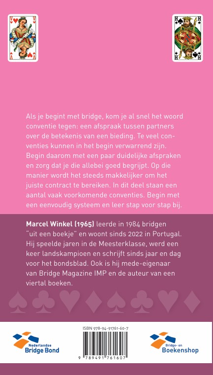Achterkant van Bridgeconventies voor beginners
