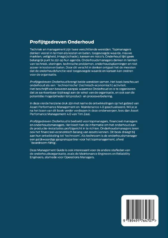 Achterkant van Profijtgedreven onderhoud
