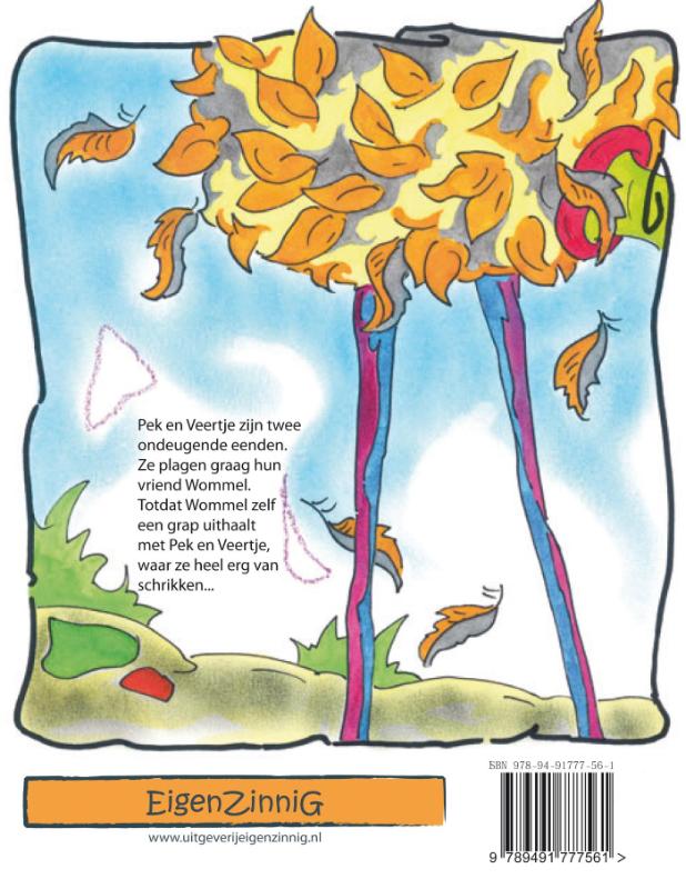 Achterkant van Pek en Veertje en de Reuzenwiep