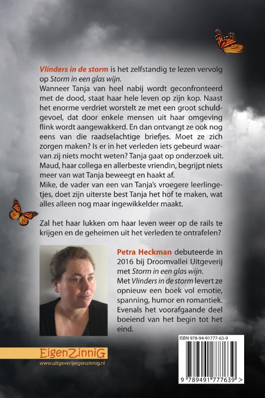 Achterkant van Vlinders in de storm