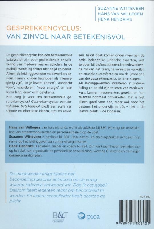 Achterkant van Gesprekkencyclus