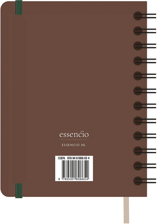 Achterkant van Essencio Agenda 2021 klein (Vrolijk Agenda)