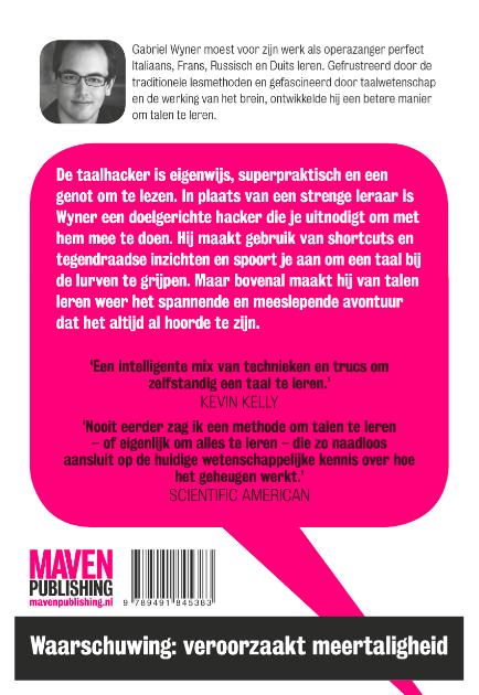 Achterkant van De taalhacker