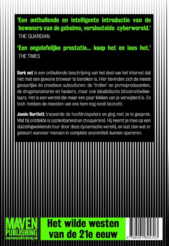 Achterkant van Dark net