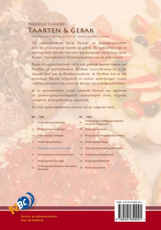Achterkant van Taarten en gebak