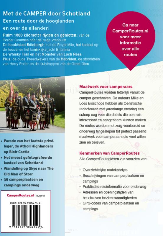 Achterkant van Met de camper door Schotland