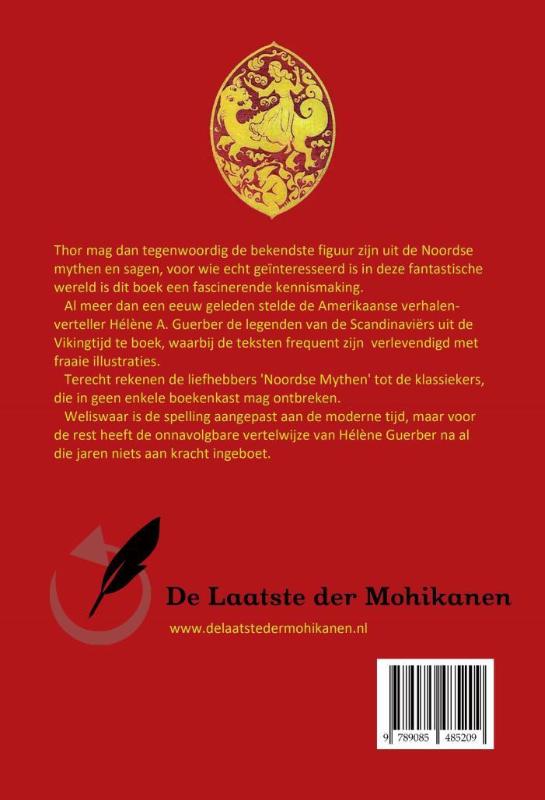 Achterkant van Noordse mythen uit de Edda´s en de Sagen