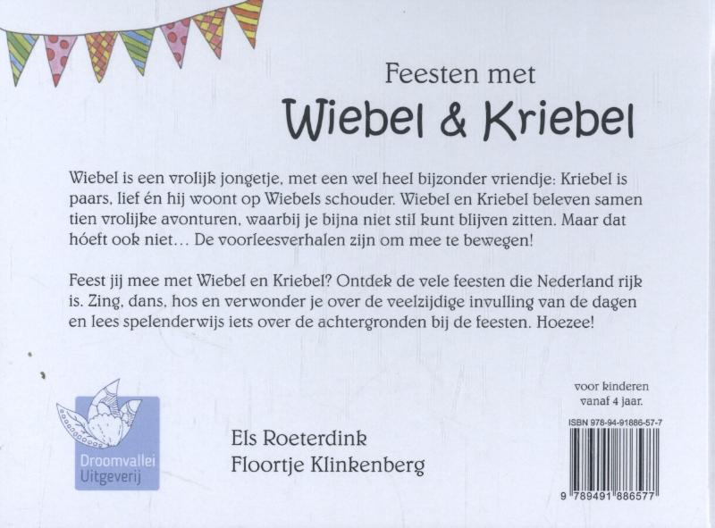 Achterkant van Feesten met Wiebel & Kriebel